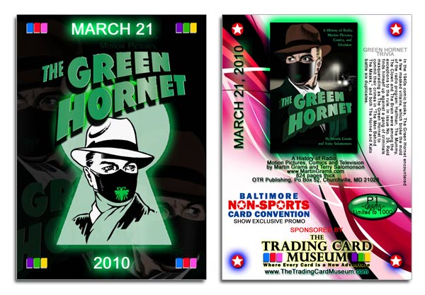 Green Hornet Promo Card by The Trading Card Museum
